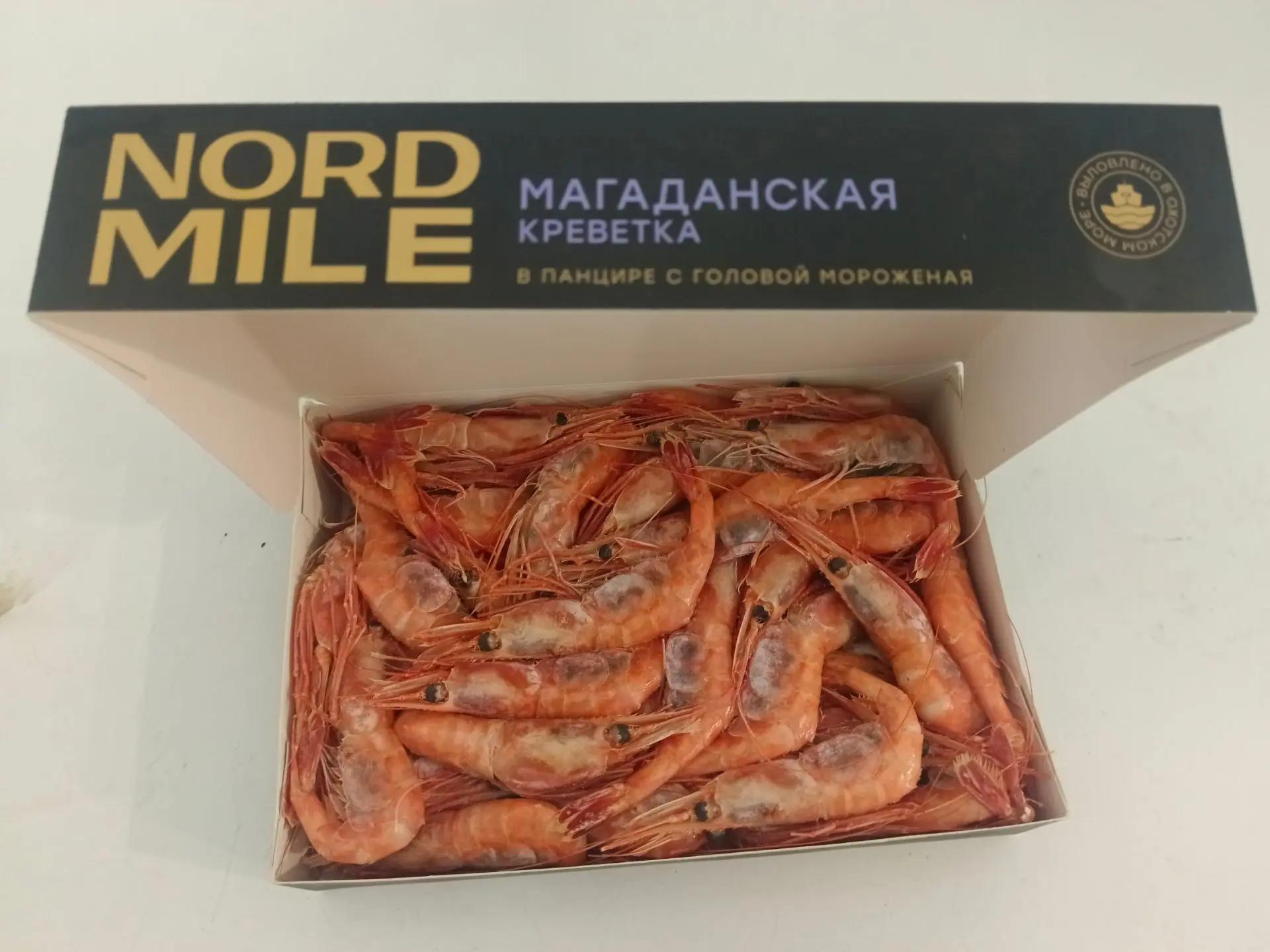 Креветка Ama Ebi NORD MILE, неразделанная, сыромороженая, с головой